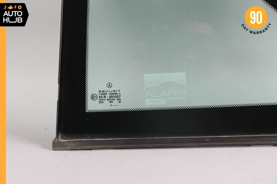 90-02 Mercedes R129 SL500 300SL trasero izquierdo techo rígido cuarto ventana vidrio OEM Foto 3 de 4