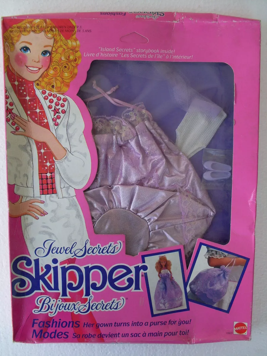 barbie jewel secrets skipper bijoux gown dress robe abito NRFB