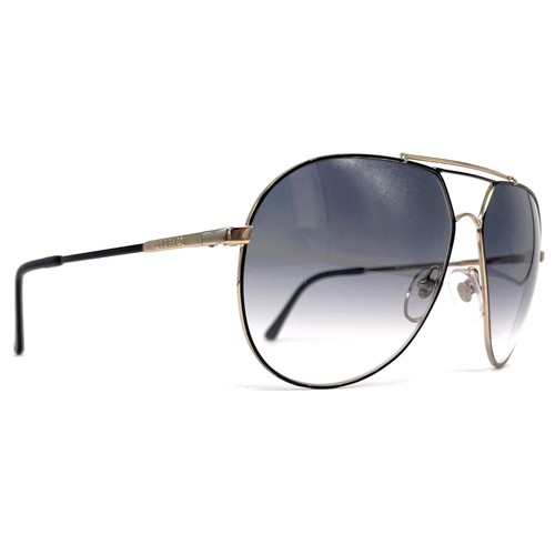Vintage CARRERA 5421 "BLACK/GOLD" sunglasses - RARE MODEL - Italy 80's - Large - Bild 7 von 11