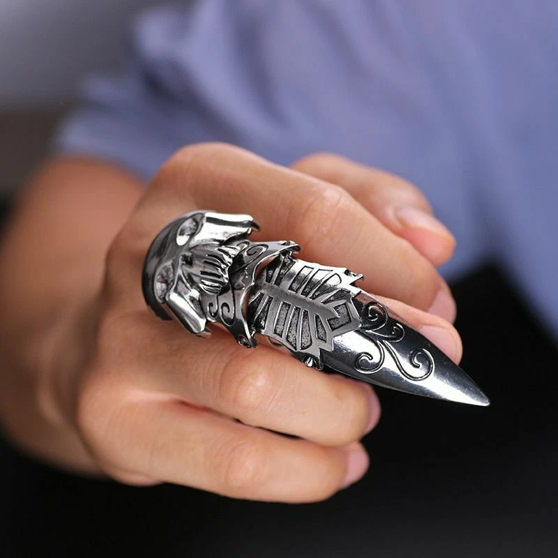 1pc Gothic Claw Rings Punk Skull Knuckle Ring Men s Fashion Jewelry Accessories