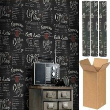 Job Lot Wallpaper Rasch Blackboard Chalkboard Coffee Shop Vintage American Retro