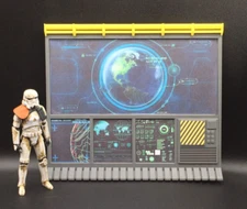 CUSTOM WALL COMPUTER SCREEN for 3.75 INCH FIGURE STAR WARS GI JOE DIORAMA (H04)