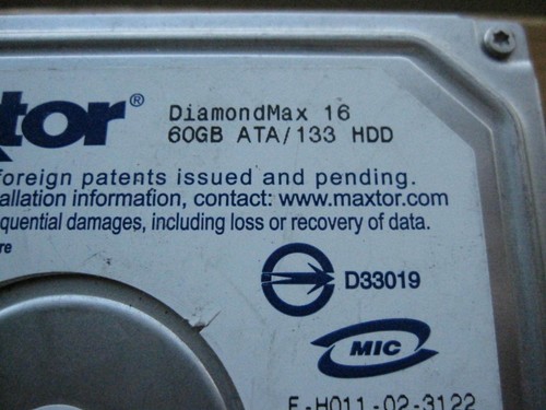 Maxtor DiamondMax 16 60GB Internal PC Hard Drive HDD 3.5" R20KZTAE - Picture 3 of 6