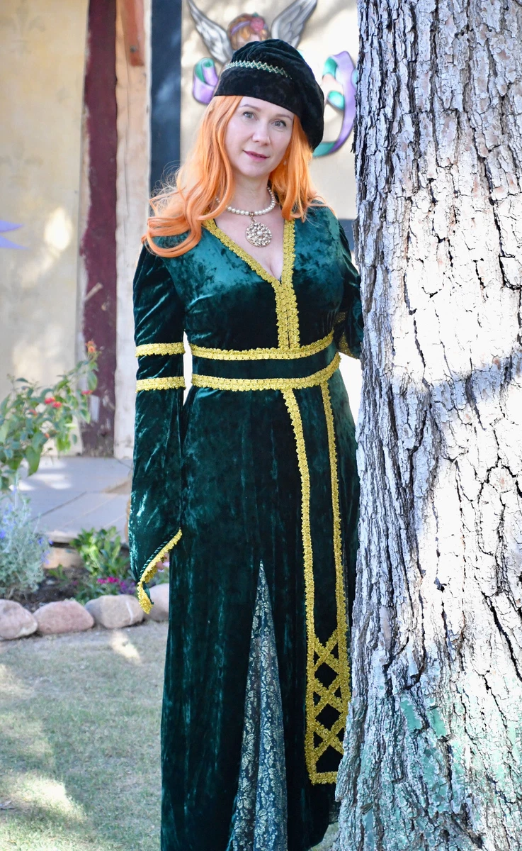 green emerald velvet dress Amazon.com: Women's Medieval Green Velvet Dress Halloween Witch Costume  Robe Plus Size-XS : Clothing, Shoes & Jewelry