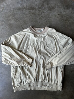 Vintage 1990 s Reebok Golf Pullover Jacket Tan Size XXL