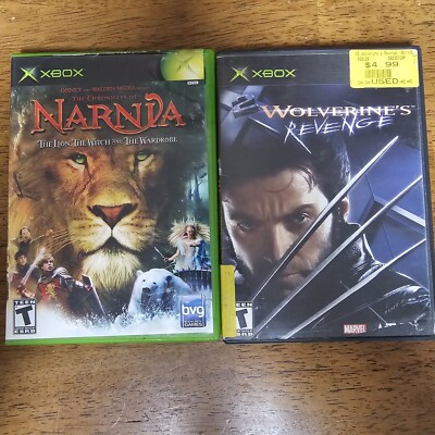 XBOX Lot Chronicles of Narnia & Wolverines Revenge No Manuals Untested 