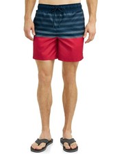 George Men's Swim Trunks Shorts Size 3XL 48-50 Dark Magic Print 6" Inseam