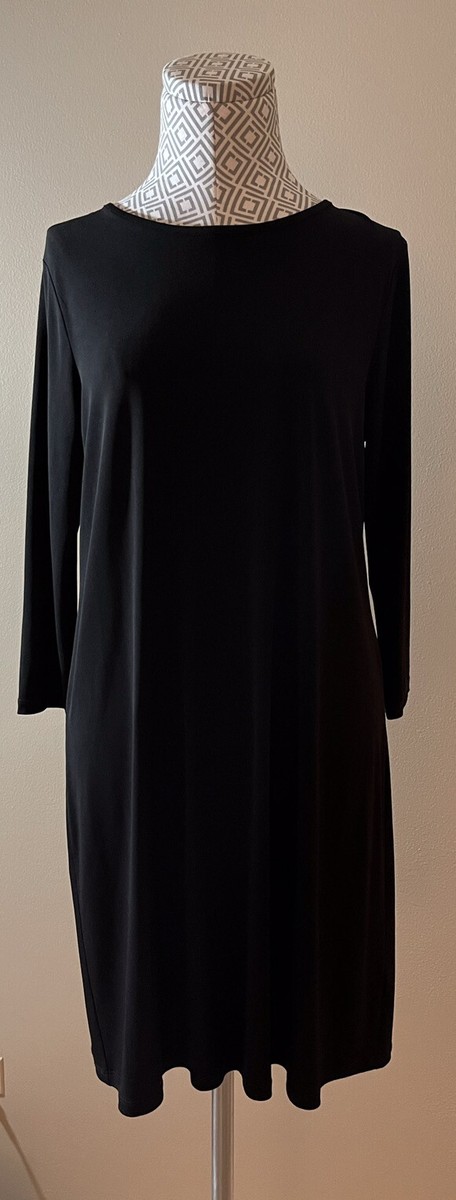 MICHAEL KORS | Classic Black Shift Dress | M | Gold Zipper | eBay