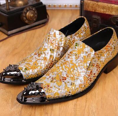 Men's Leather Dress Pointed Toe Rivet Metal Formal Wedding Business Shoes  2025 | eBay