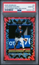 2025 PANINI DONRUSS ELITE SERIES RED XPLOSION #6 JACKSON CHOURIO 70/99 PSA 10