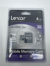 Lexar 4GB Mobile Memory Card Micro SD Adapter New In Packaging SDMI4GB-695