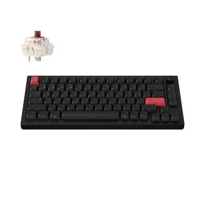 Keychron Q1 Max QMK Kabellose Mechanische Tastatur Side-Printed Keycaps Brown US