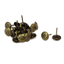 Home Furniture Iron Upholstery Tack Nails Push Pins Bronze Tone 7/16" Dia 20 Pcs