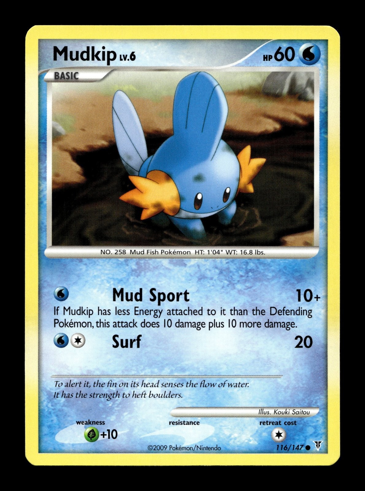 Mudkip Supreme Victors #116 (2009) Common NM Pokemon
