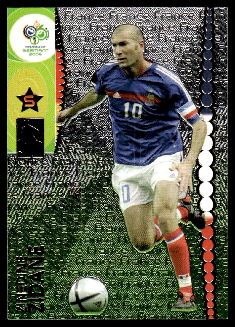 2006 Panini World Cup Germany Foil Short Print Zinedine Zidane France #106