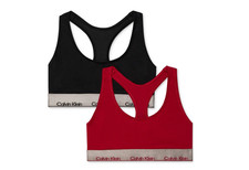 Calvin Klein Women's 2-Pk. Modern Cotton Unlined Bralette SIZE L