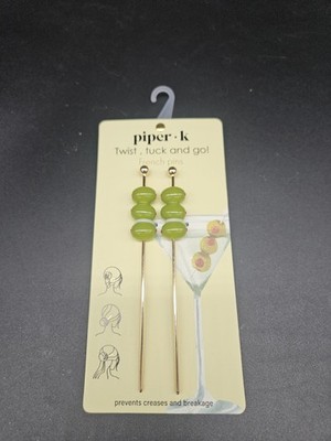 Piper K Olive Martini Hair French Pins Twist Tuck and Go No Breakage or Creasing
