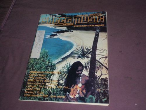 June/July 1980 Sheet music Magazine standard/easy organ/Hawaiian Favorites/used