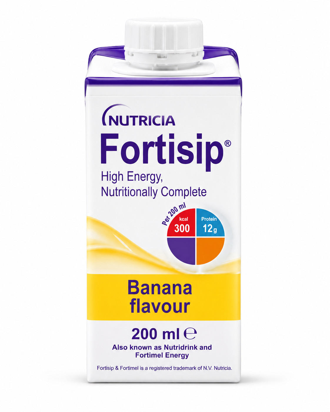 Forti sip Banana 200ml x24 | High Energy Nutritional Drink Case