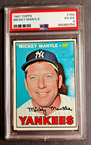 1967 Topps #150 Mickey Mantle PSA 4 Yankees