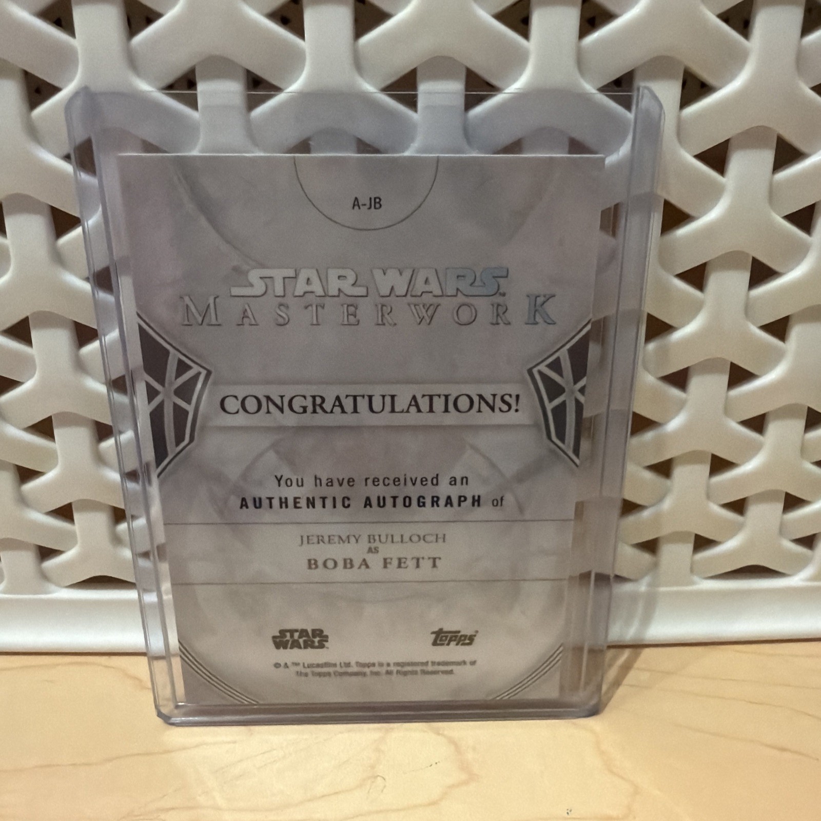 STAR WARS MASTERWORKS 2018 A-JB JEREMY BULLOCH (BOBA FETT) AUTOGRAPH view 2