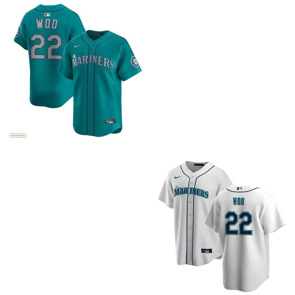 Bryan Woo Mariners Men stitched Jersey | eBay