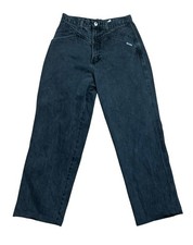 VTG Rockies Rocky Mountain Bareback Black Denim Jeans Women 29x28 Western