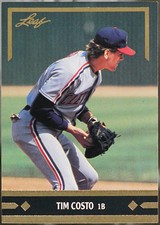 1991 Leaf #BC18 Tim Costo Gold Leaf Rookies Baseball NM