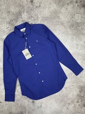 Vivienne Westwood Men  s Button-Up Shirt S25DL0405 Blue Size 48 M/L NWT