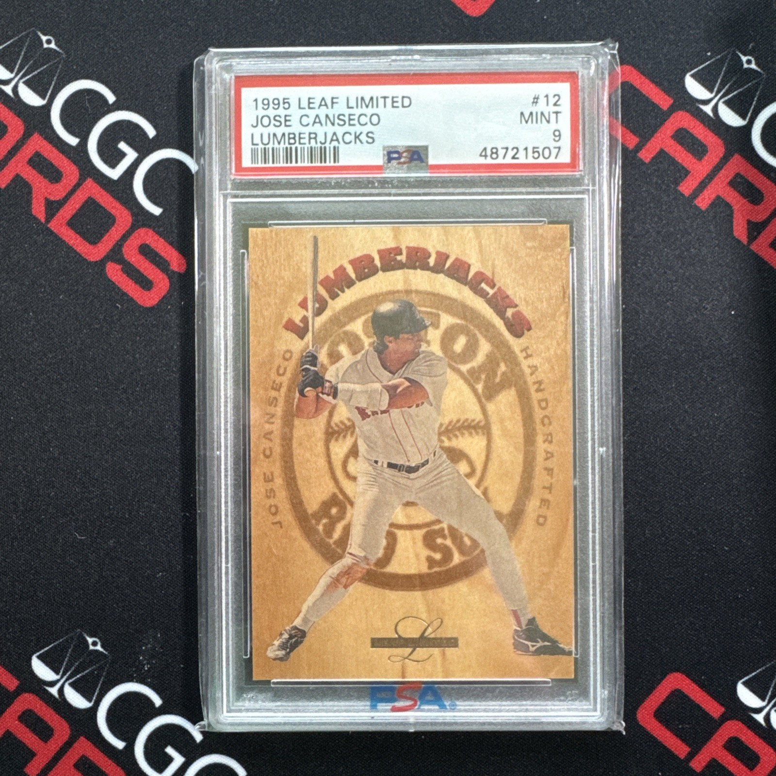 1995 Leaf Limited Lumberjacks #12 Jose Canseco 339/5000 PSA 9 Boston Red Sox