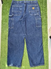 Carhartt Dark Wash Carpenter Pants 38x32 Original Dungaree Fit