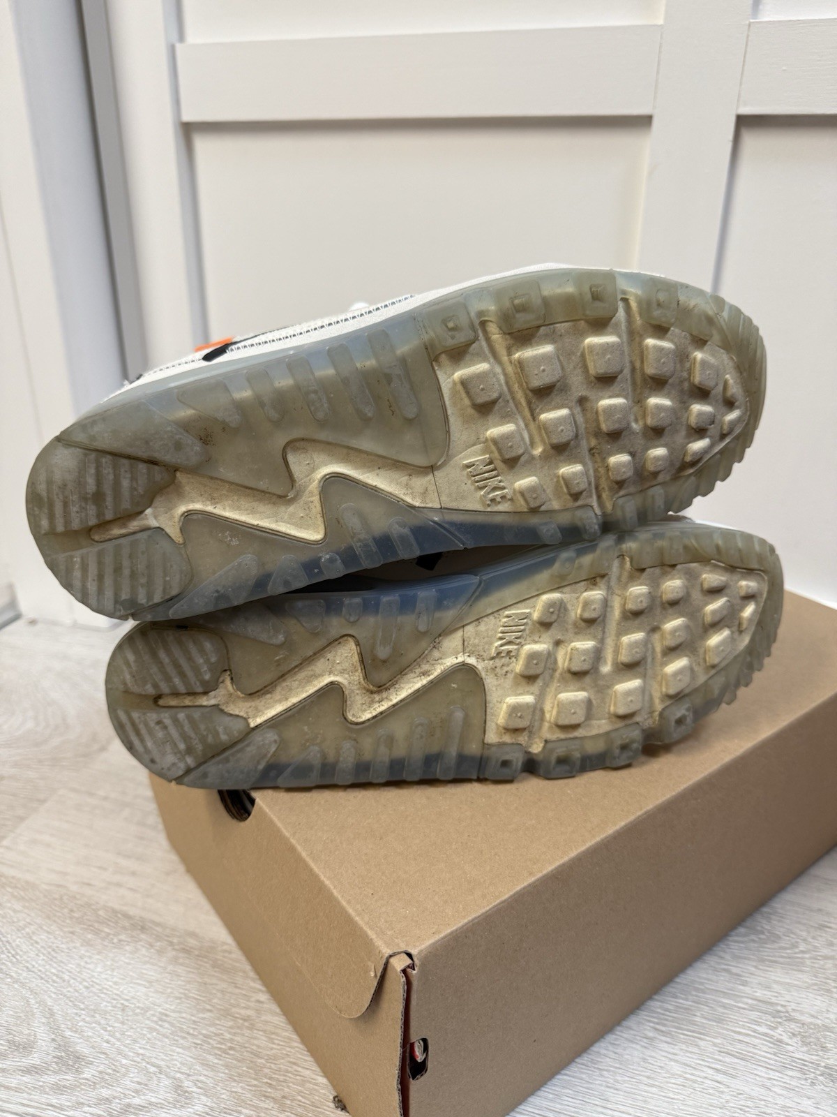 OFF WHITE X NIKE UK7 Nike X Off White OG Air Max 90 White Virgil Abloh THE TEN US 8 EU 41