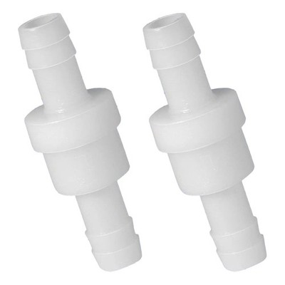2-Pack 1/2in One-Way Inline Check Valve POM Plastic Non-Return for