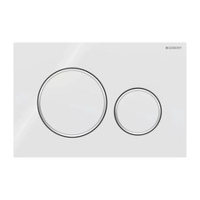 Geberit Sigma20 New Placca 2 Pulsanti Bianco-Cromo-Bianco