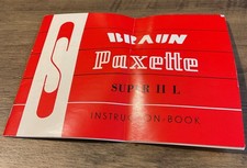 BRAUN SUPER PAXETTE II/L INSTRUCTION BOOKLET ; 1950/60