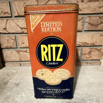 Vintage Ritz Crackers Limited Edition Collectible Advertising Tin 1987 Bakery 
