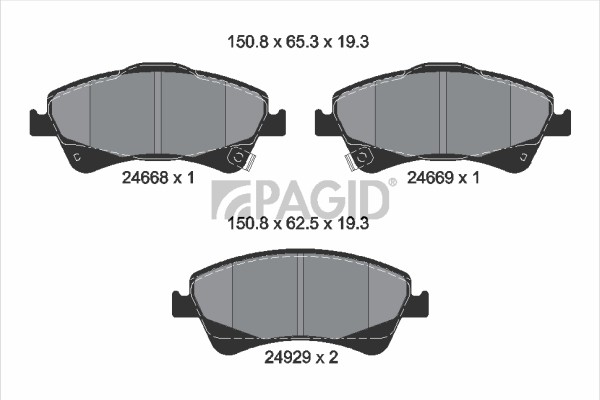 Bremsbelagsatz BremsklöTze FüR Toyota Verso _R2_ Avensis Kombi _T27_ NRE15_-image
