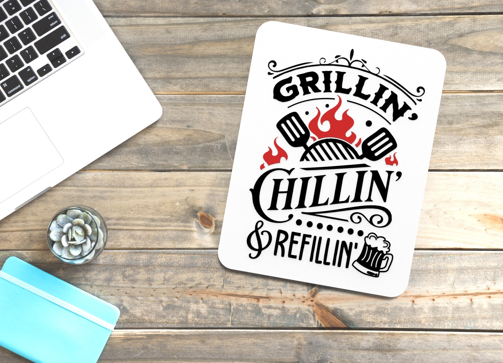 Grillin Chillin Sign - Relaxed BBQ Wall Decor