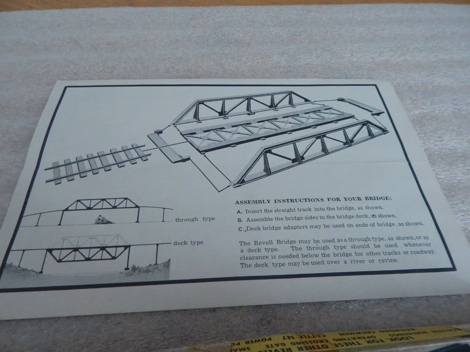 Kit de puente caballete tren ferrocarril calibre escala HO Revell de colección años 50 #T-6020 Foto 2 de 4