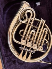 French Horn In Protective Case. Pre Owned