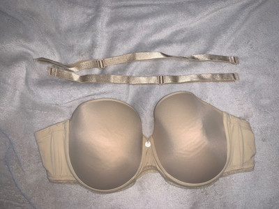 Chantelle Bra lightly padded removable straps strapless bra nude color size 36DD