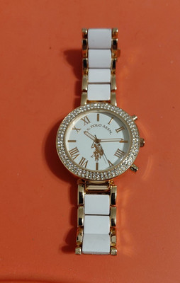 US Polo Assn. Women's Gold White Stainless Steel Quartz Dress Watch