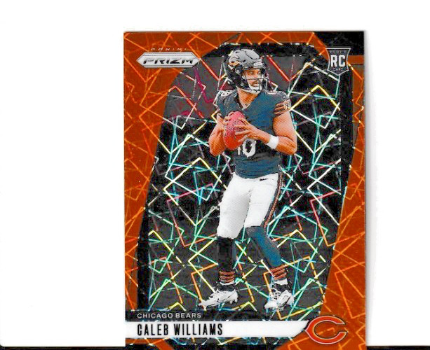 Caleb Williams 2024 Panini Prizm Orange Lazer Prizm RC #301 Chicago Bears --HOT