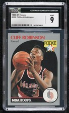 1990-91 NBA Hoops Clifford Robinson #250 CGC 9 Mint 19kt