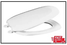 Eljer Emblem Elongated Square Closed Front Toilet Seat in White