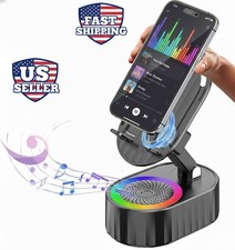 5in1 Wireless Induction Audio Bluetooth Speaker Phone Holder Power Bank LEDLight