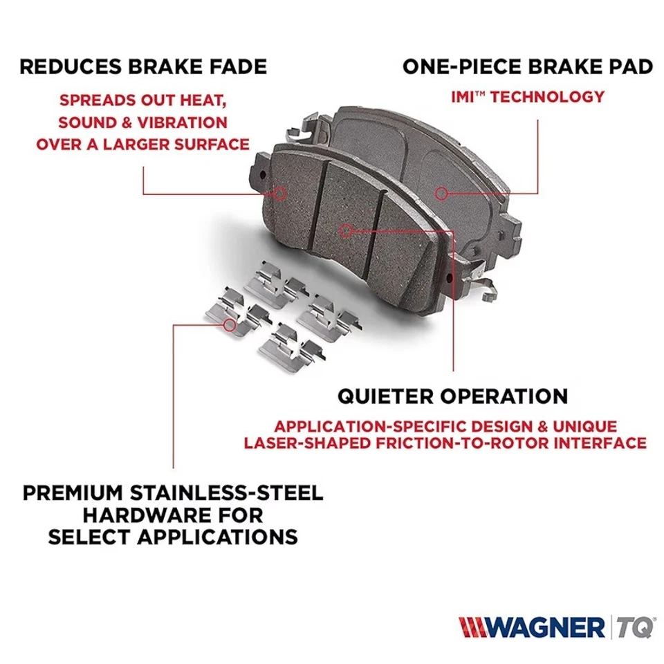 Juego de pastillas de freno de disco de cerámica Wagner ThermoQuiet QC1327 2008-2016 Town & Country Foto 2 de 4