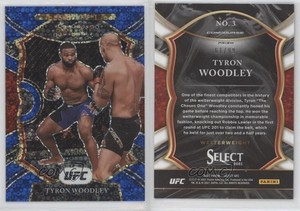 2021 Panini Select UFC Concourse Blue Disco Prizm /99 Tyron Woodley #3