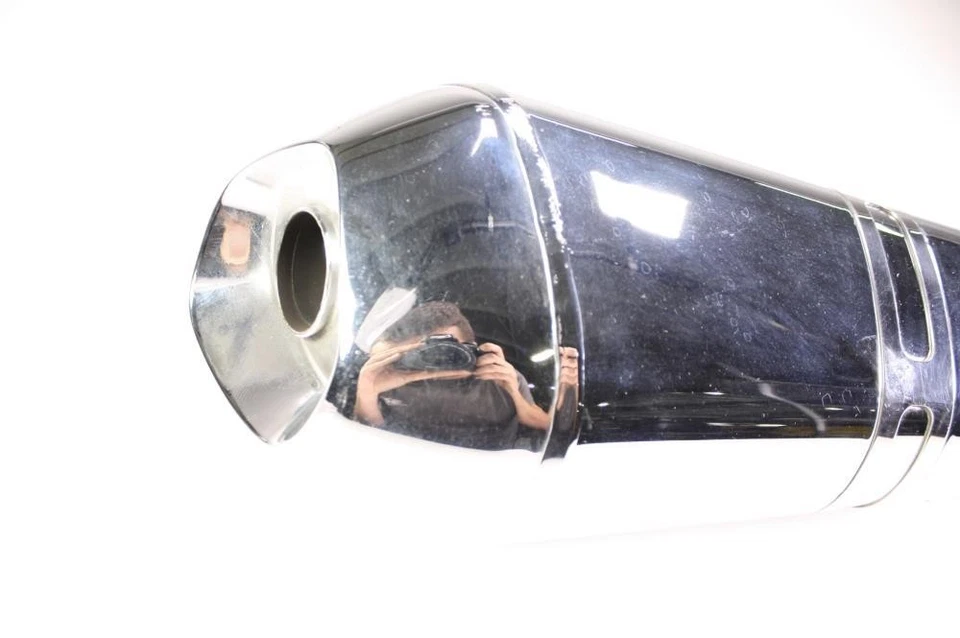 Silenciador tubo escape 16 BMW R1200RS, lata cromada Foto 2 de 4