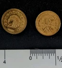 1854 California Indian Head Gold 1/2 - Plated  Token / Souvenir Fractional